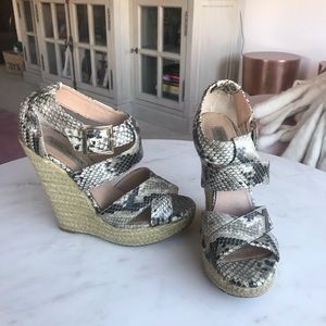 Steve Madden Shoes | Snakeskin Wedges